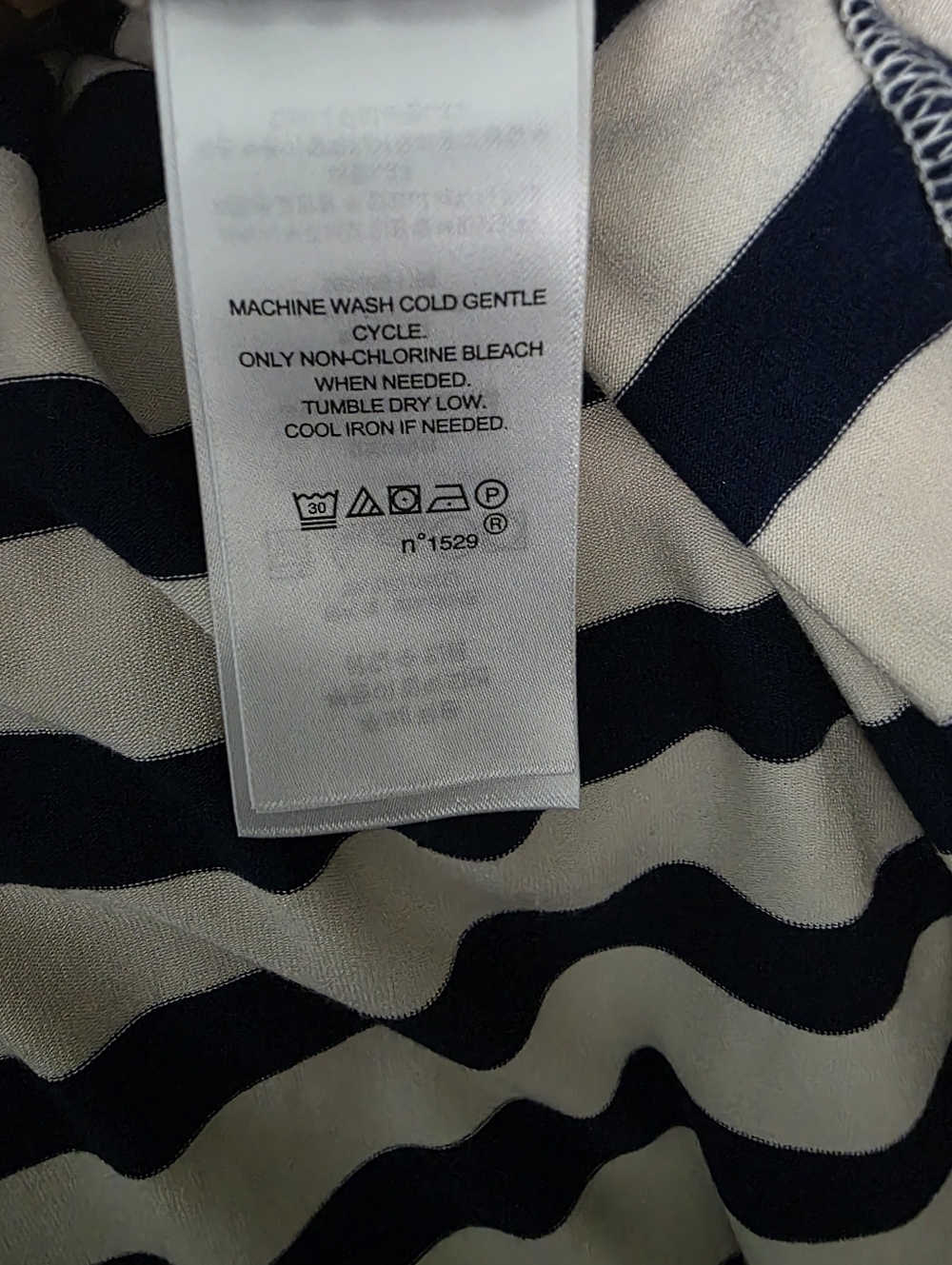 LAUREN Ralph Jersey T-Shirt Dress Size:12 color:Navy and Cream - Picture 14 of 15
